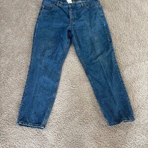 Carhartt Mens Traditional Fit Blue Denim Jeans40x30 100% Cotton Durable Workwear